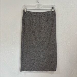 Express Gray Knit Midi Skirt